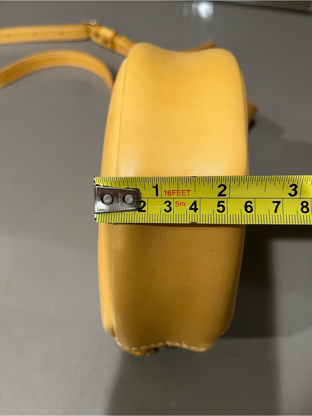 NEW Portland Leather Round Crossbody Bag - Sunflower - Picture 7 of 7